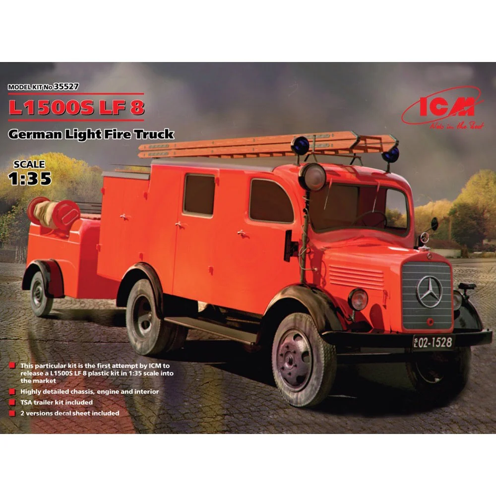 ICM 35527 1/35 L1500S LF 8 German Light Fire Truck - Image 2