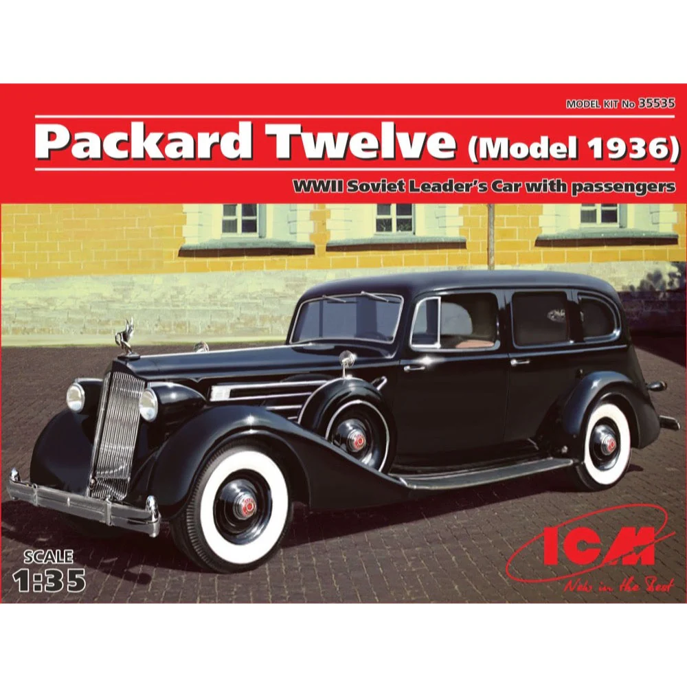 ICM 35535 1/35 Packard Twelve Model 1936 WWII Soviet Leaders' Car with Passengers - Image 7