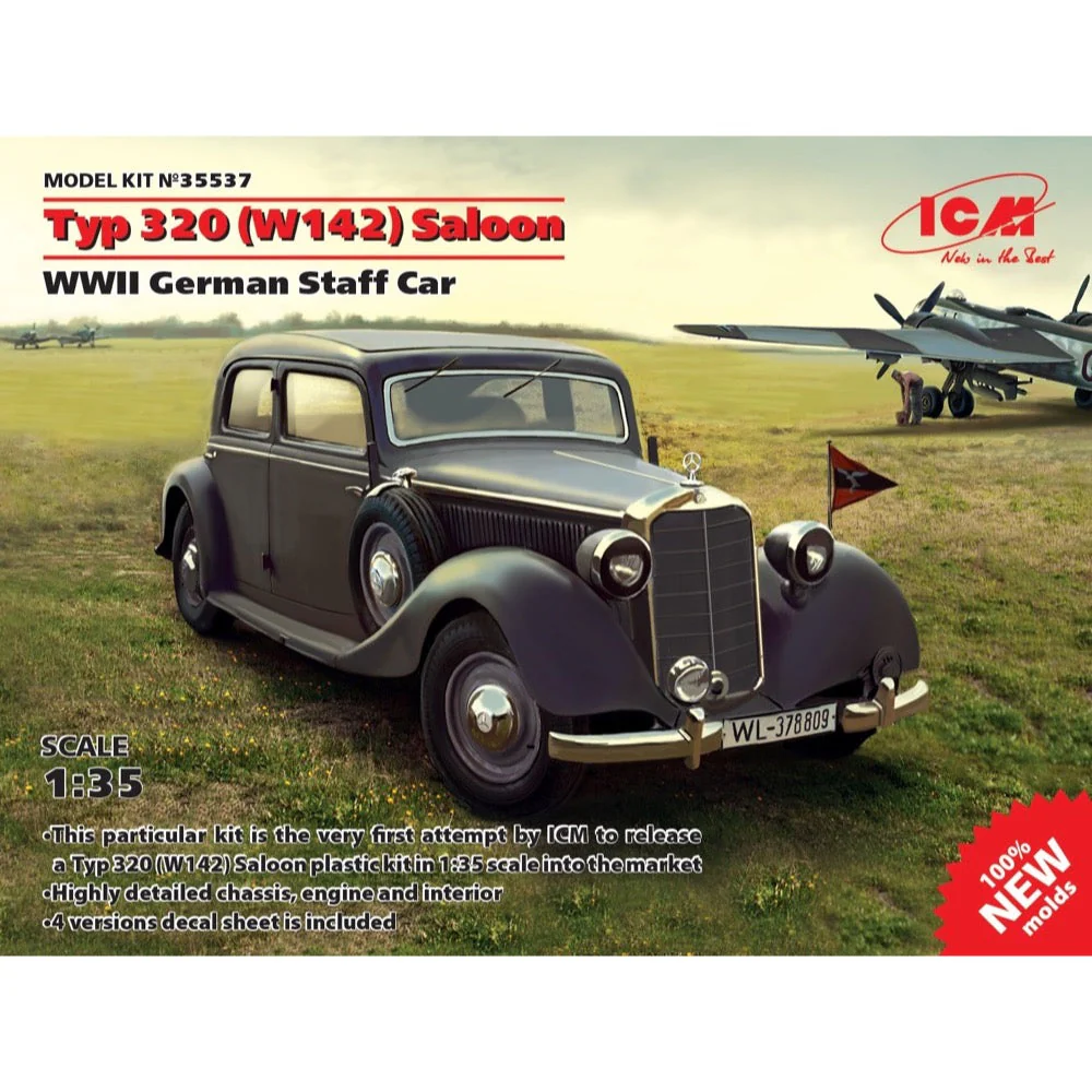 ICM 35537 1/35 Type 320 W142 Saloon WWII German Staff Car - Image 12