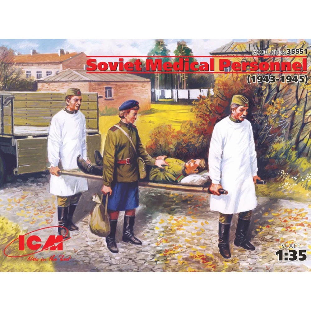 ICM 35551 1/35 Soviet Medical Personnel - Image 3