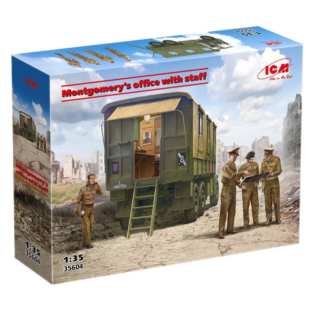 ICM 35604 1/35 Sir Bernard Montgomery's Leyland Retriever Office with Staff