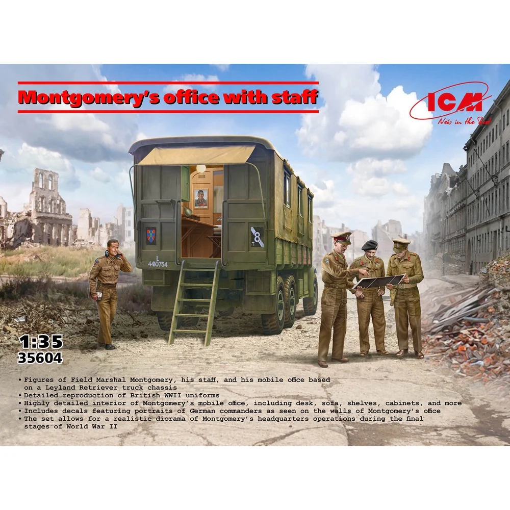 ICM 35604 1/35 Sir Bernard Montgomery's Leyland Retriever Office with Staff - Image 19