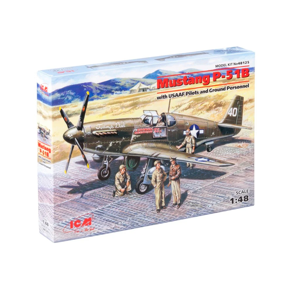 ICM 48125 1/48 Mustang P-51B with USAAF Pilots and Ground Personnel - Image 16