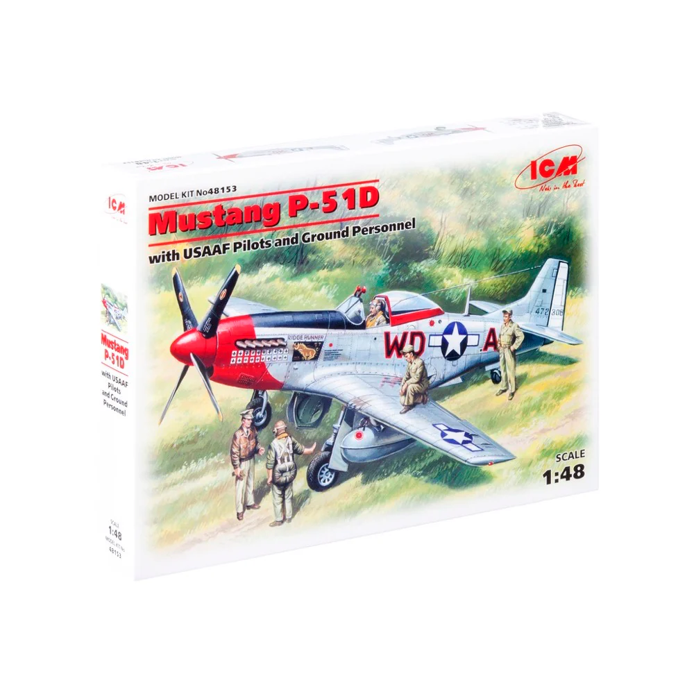 ICM 48153 1/48 Mustang P-51D with USAAF Pilots and Ground Personnel - Image 2