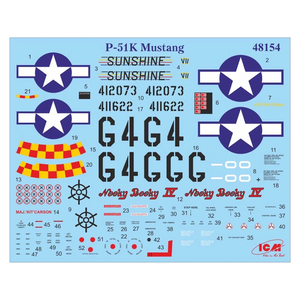 ICM 48154 1/48 Mustang P-51K WWII American Fighter - Image 9