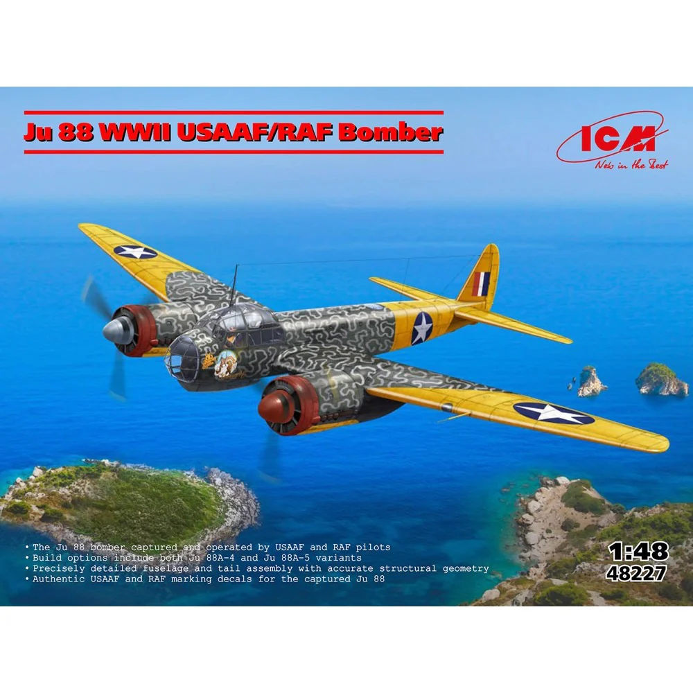 ICM 48227 1/48 Captured Ju-88 WWII USAAF/RAF Bomber - Image 2