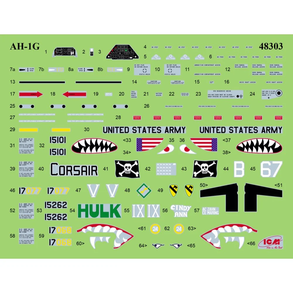 ICM 48298 1/48 AH-1G Cobra and M8A1 US Landing Mat - Image 15