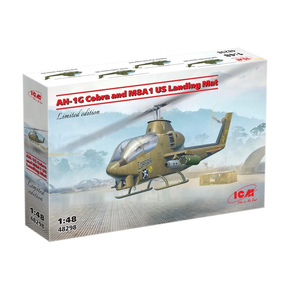 ICM 48298 1/48 AH-1G Cobra and M8A1 US Landing Mat - Image 2
