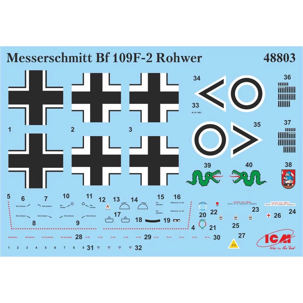 ICM 48803 1/48 Bf 109F-2 with German Pilots and Ground Personnel - Image 9