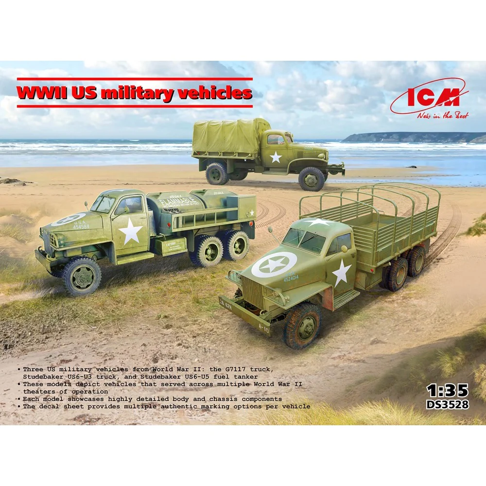 ICM DS-3528 1/35 WWII US military vehicles. G7117, Studebaker US6-U3, Studebaker US6-U5 - Image 20