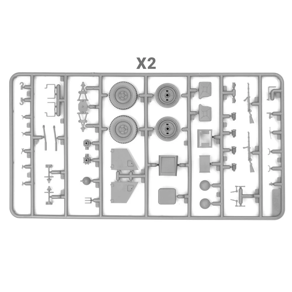 ICM DS3529 1/35 Vehicles of the D.A.K s.E.Pkw Kfz.70 with Zwillingssockel 36, Typ L3000S, le.gl.Einheitz-Pkw Kfz.2 - Image 16