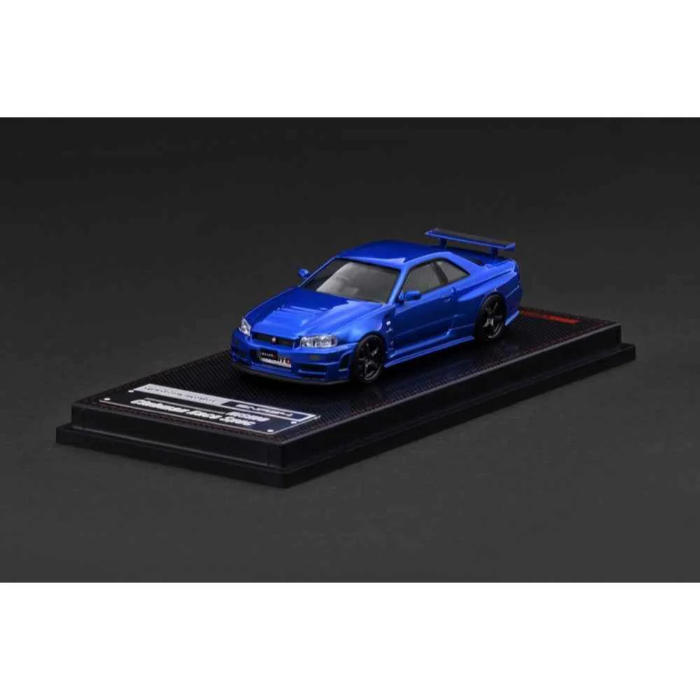 Ignition Model IG4174 1/64 Nissan Skyline GT-R BNR34 NISMO Customized Blue Metallic