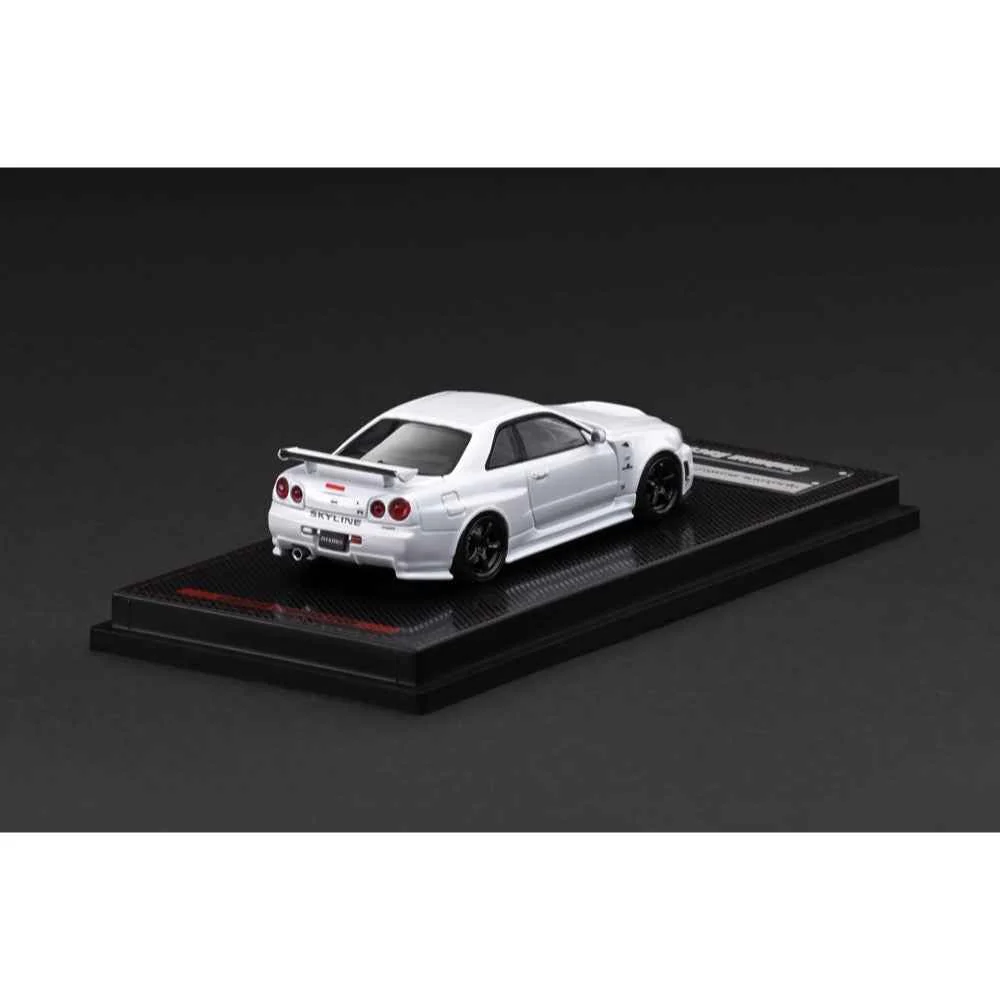 Ignition Model IG4175 1/64 Nissan Skyline GT-R BNR34 NISMO Customized White Metallic - Image 2