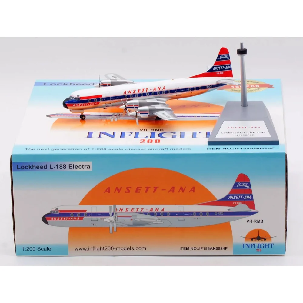 In Flight 188AN0924P 1/200 Ansett - ANA Lockheed L-188A Electra VH-RMB - Image 5