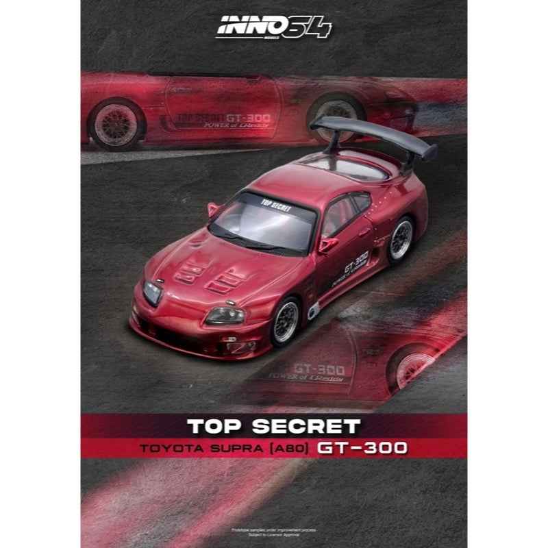 Inno 64-A80TS-RED 1/64 Toyota Supra A80 Top Secret Red - Image 2