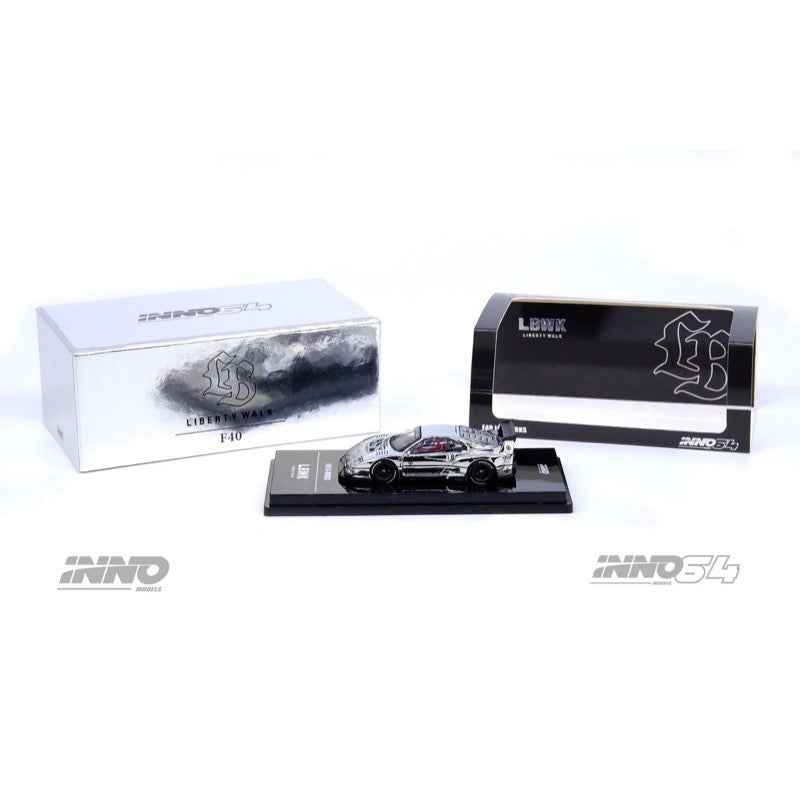 Inno 64-LBWKF40-CHS 1/64 LBWK F40 Chrome Silver - Image 11