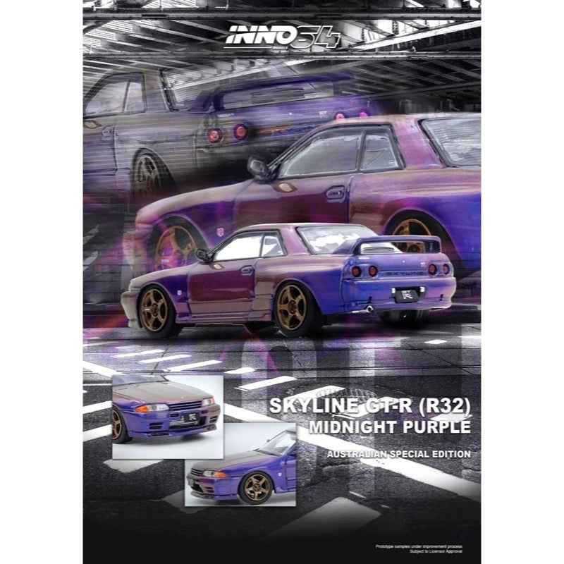 Inno 64-R32-MP-AS 1/64 Nissan Skyline GT-R R32 Midnight Purple - Image 3