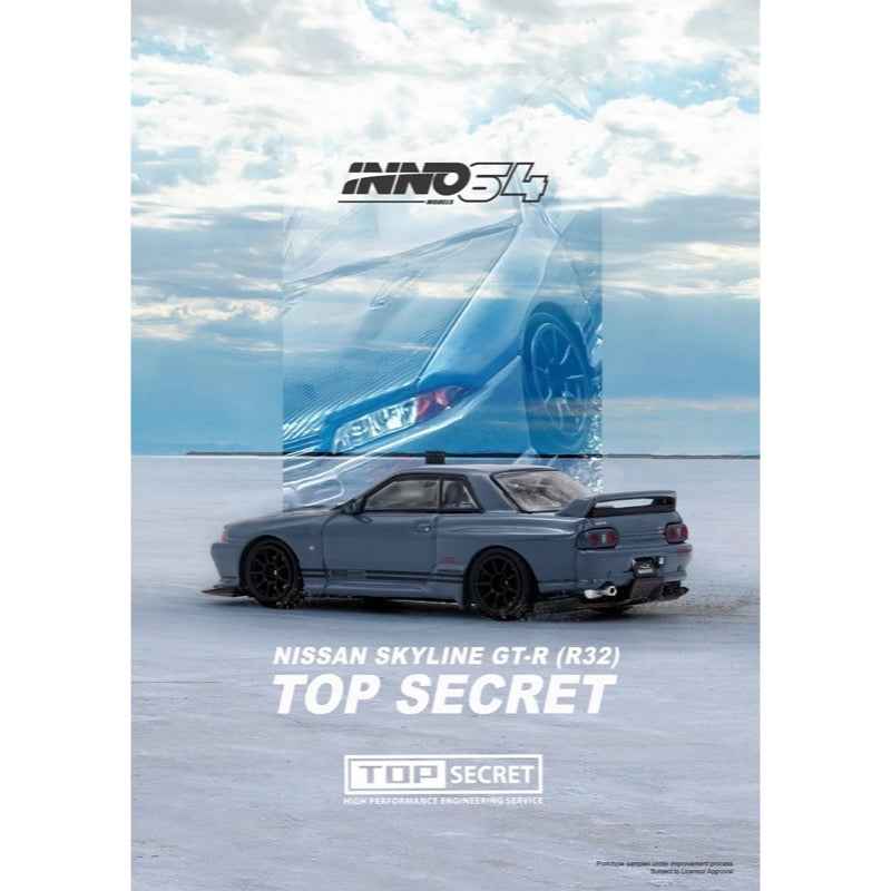 Inno 64-R32TS-STGR 1/64 Top Secret R32 GT-R Stealth Grey - Image 2