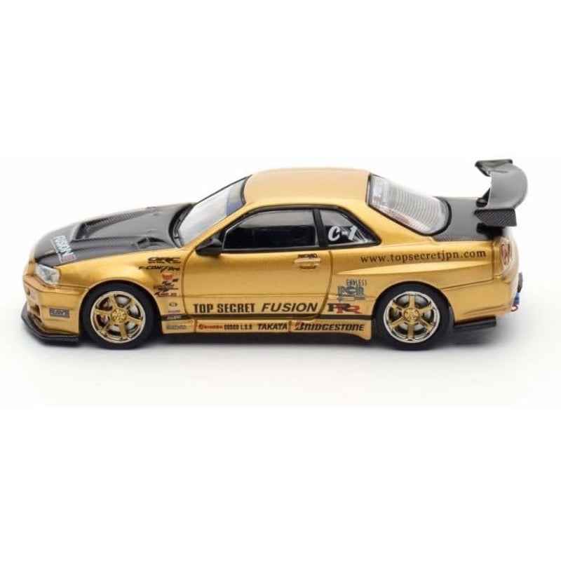 Inno 64-R34TS-GOLD 1/64 Top Secret R34 GT-R Gold - Image 5
