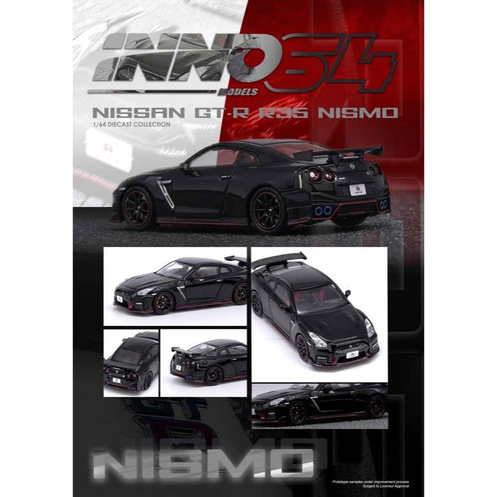 Inno 64-R35N-BLA 1/64 Nissan GT-R R35 Nismo Black - Image 4