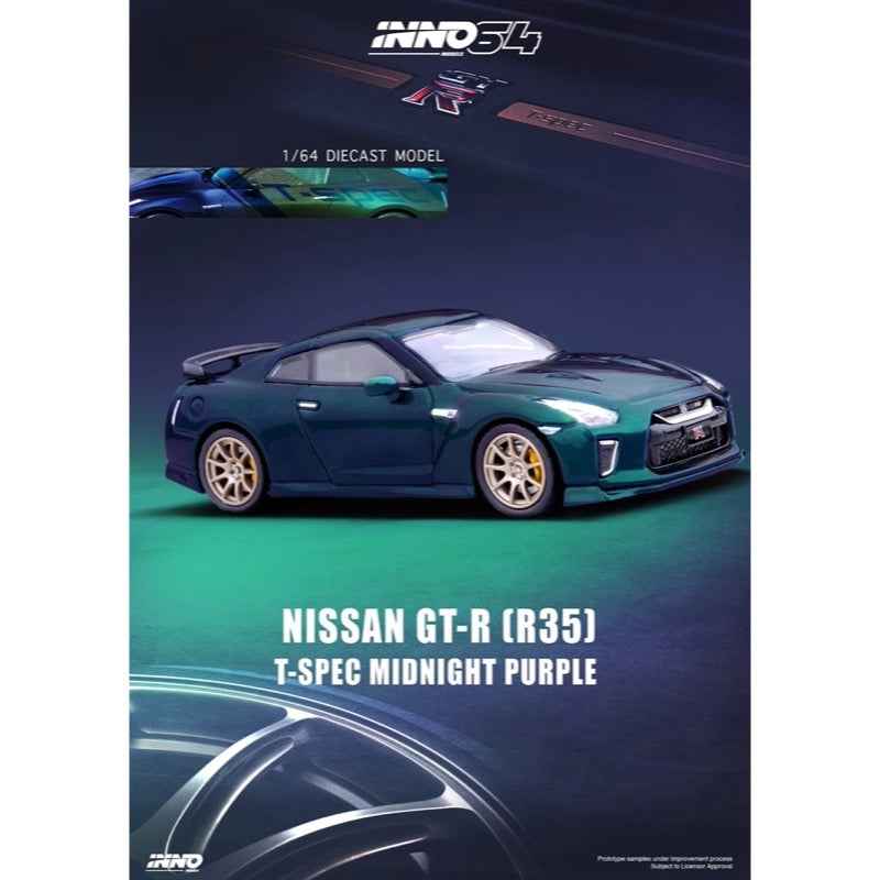 Inno 64-R35TS-MP 1/64 Nissan GT-R R35 T-Spec Midnight Purple - Image 2