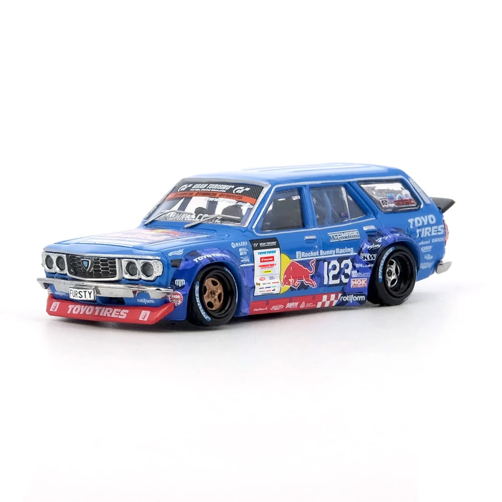 Inno 64-RX3P-D1GP24 1/64 Mad Mike 1976 Mazda RX3 Station Wagon D1GP 2024 Series - Image 4