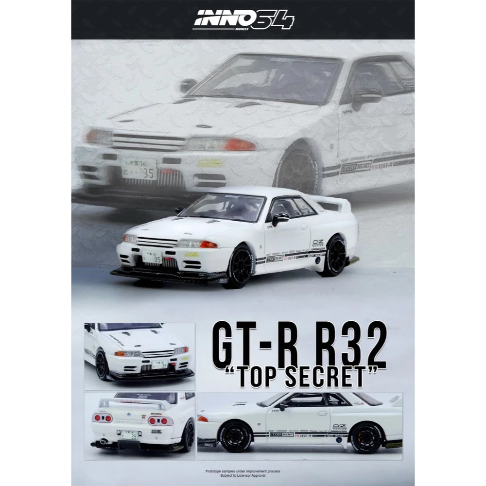 Inno 64-VR32TS-WHITE 1/64 Top Secret VR32 GT-R White - Image 3