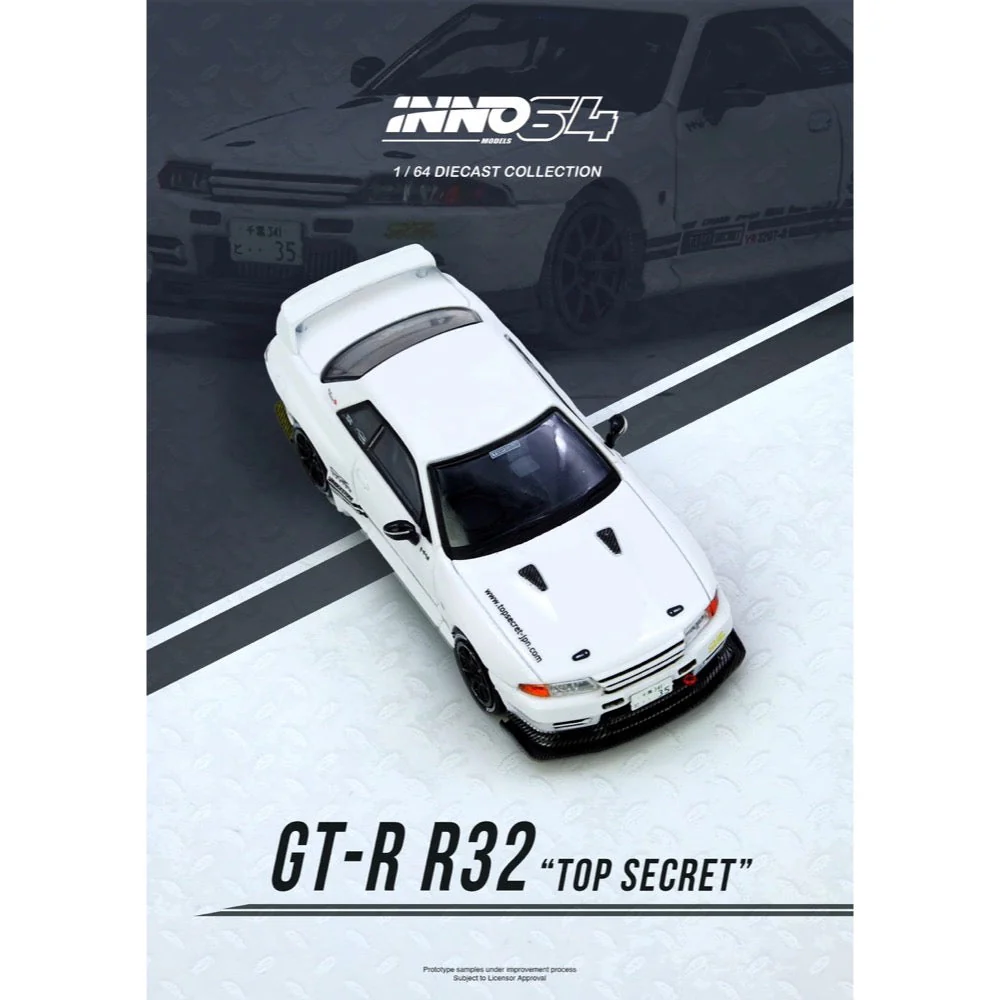 Inno 64-VR32TS-WHITE 1/64 Top Secret VR32 GT-R White - Image 4