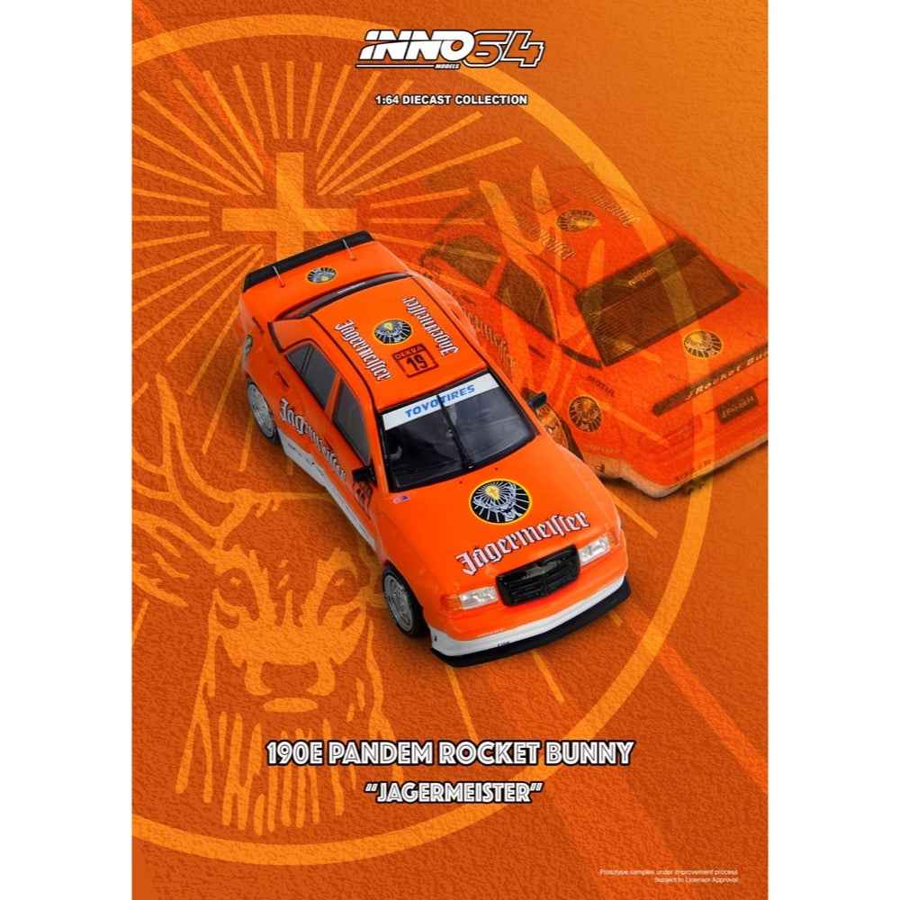 Inno IN64-190EP-JGMT 1/64 Pandem Rocket Bunny 190E Jagermeister - Image 3