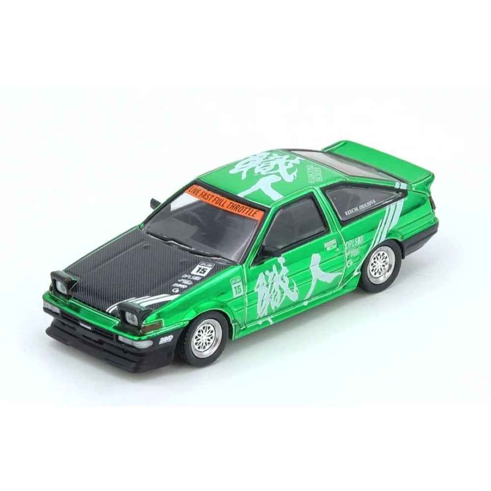 Inno IN64-AE86-KT 1/64 Toyota Sprinter Trueno Ae86 Keiichi Tsuchiya With Chase Car Limited Edition - Image 6