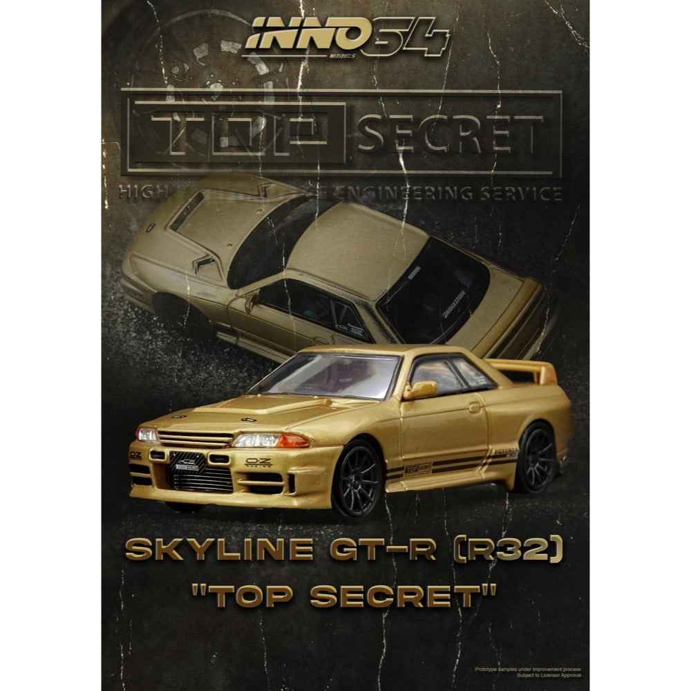 Inno IN64-R32TS-650R 1/64 Top Secret BNR32 GT-R 650R Gold - Image 5