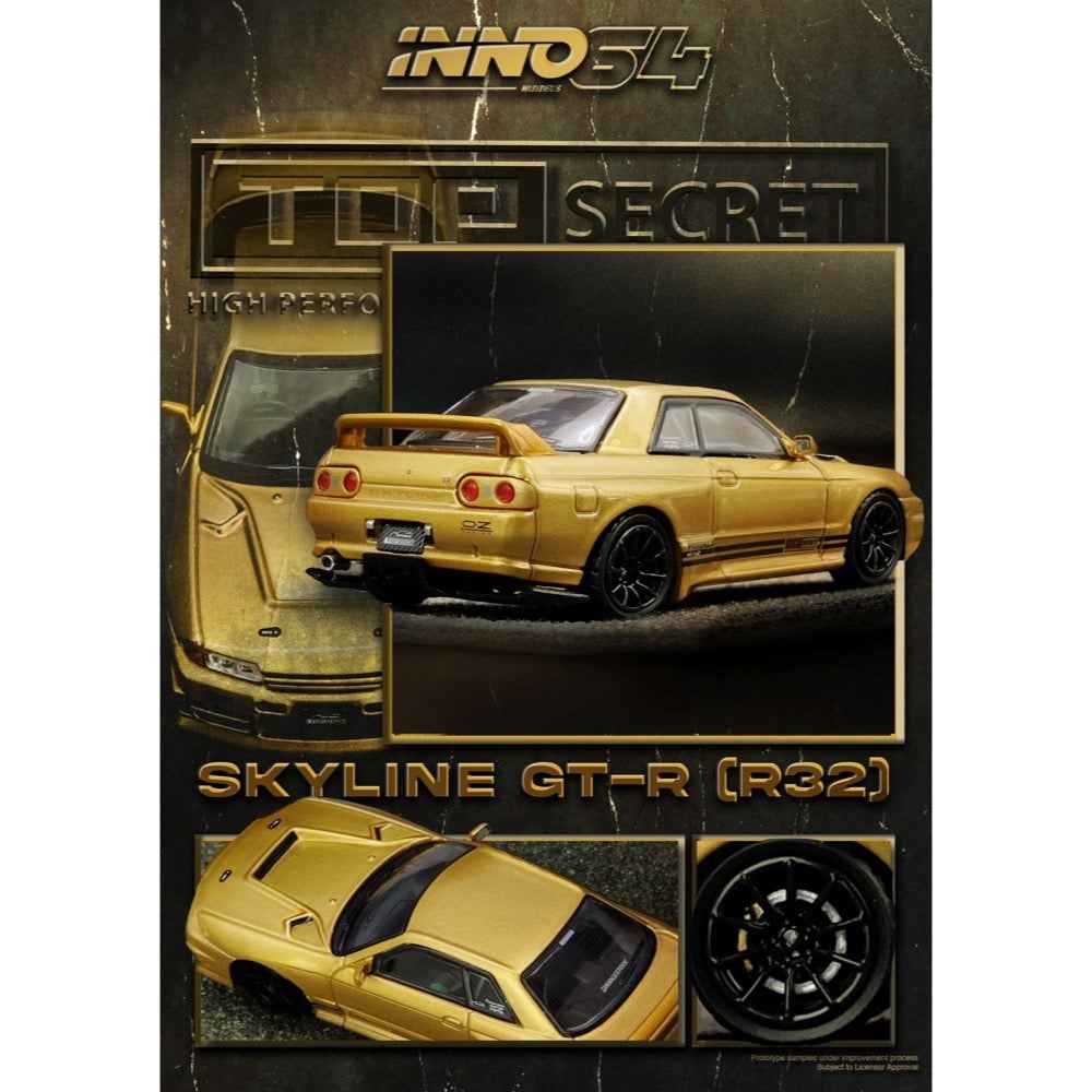 Inno IN64-R32TS-650R 1/64 Top Secret BNR32 GT-R 650R Gold - Image 6