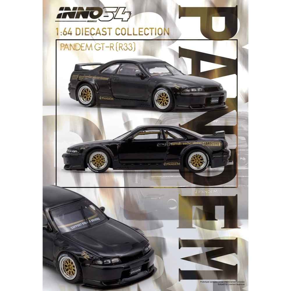 Inno IN64-R33P-BLA 1/64 Pandem GT-R BCNR33 Black - Image 3