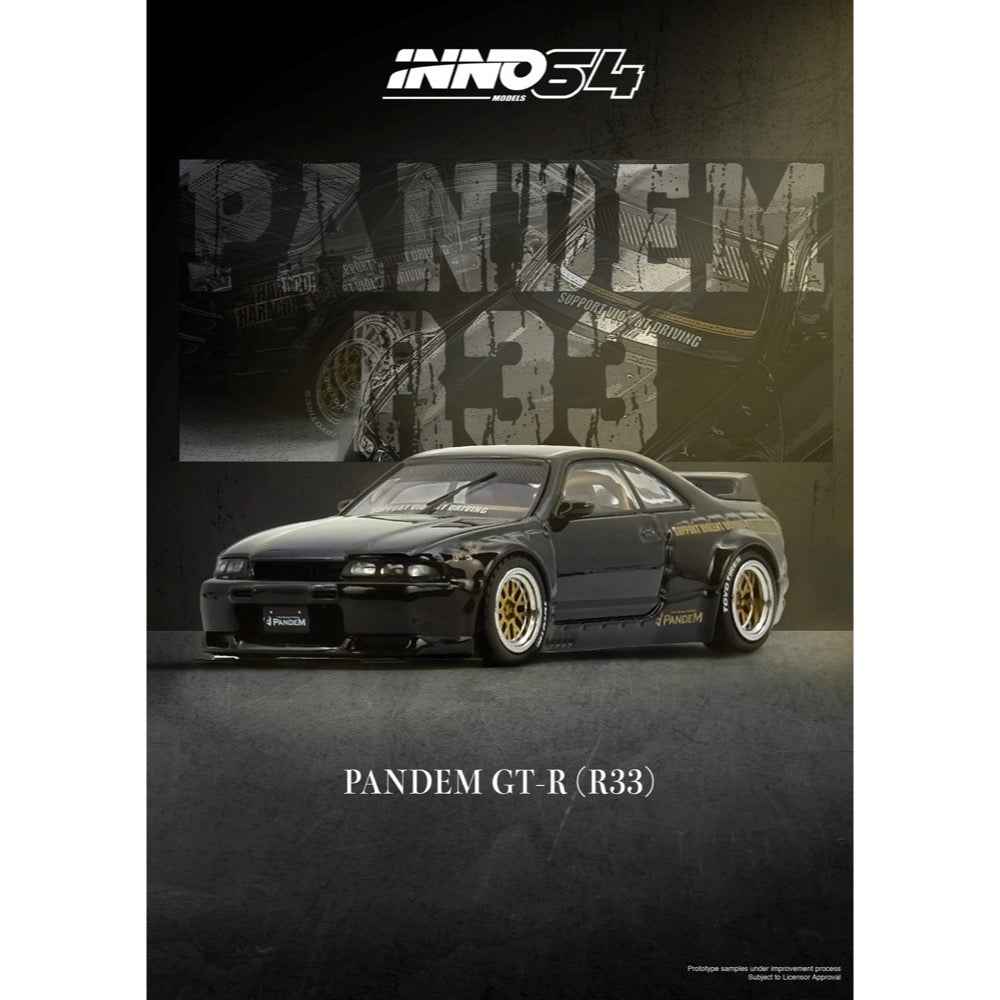 Inno IN64-R33P-BLA 1/64 Pandem GT-R BCNR33 Black - Image 4