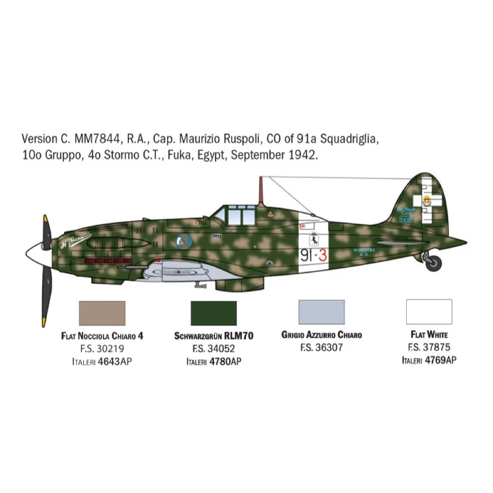 Italeri 1481S 1/72 Macci MC.202 Flogore Aces - Image 4