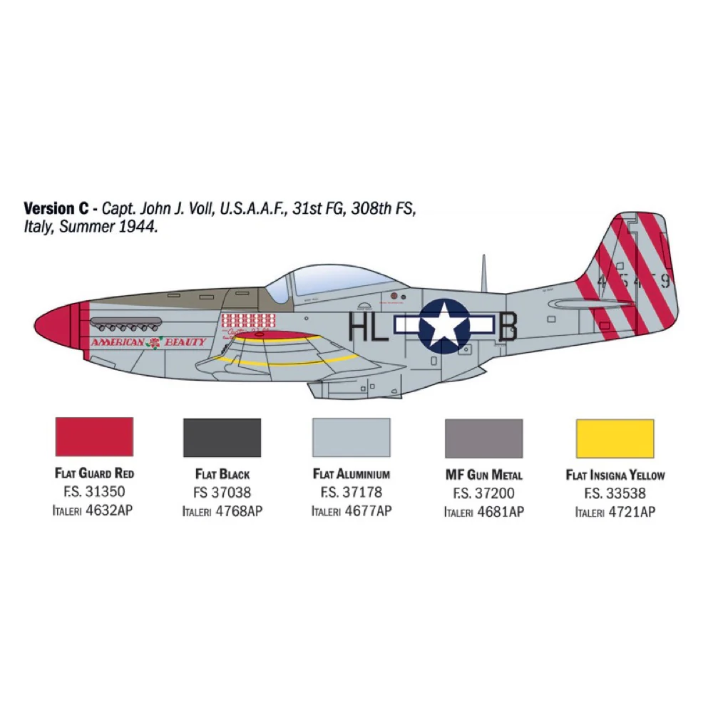 Italeri 1484S 1/72 North American P-51D Mustang Aces - Image 5