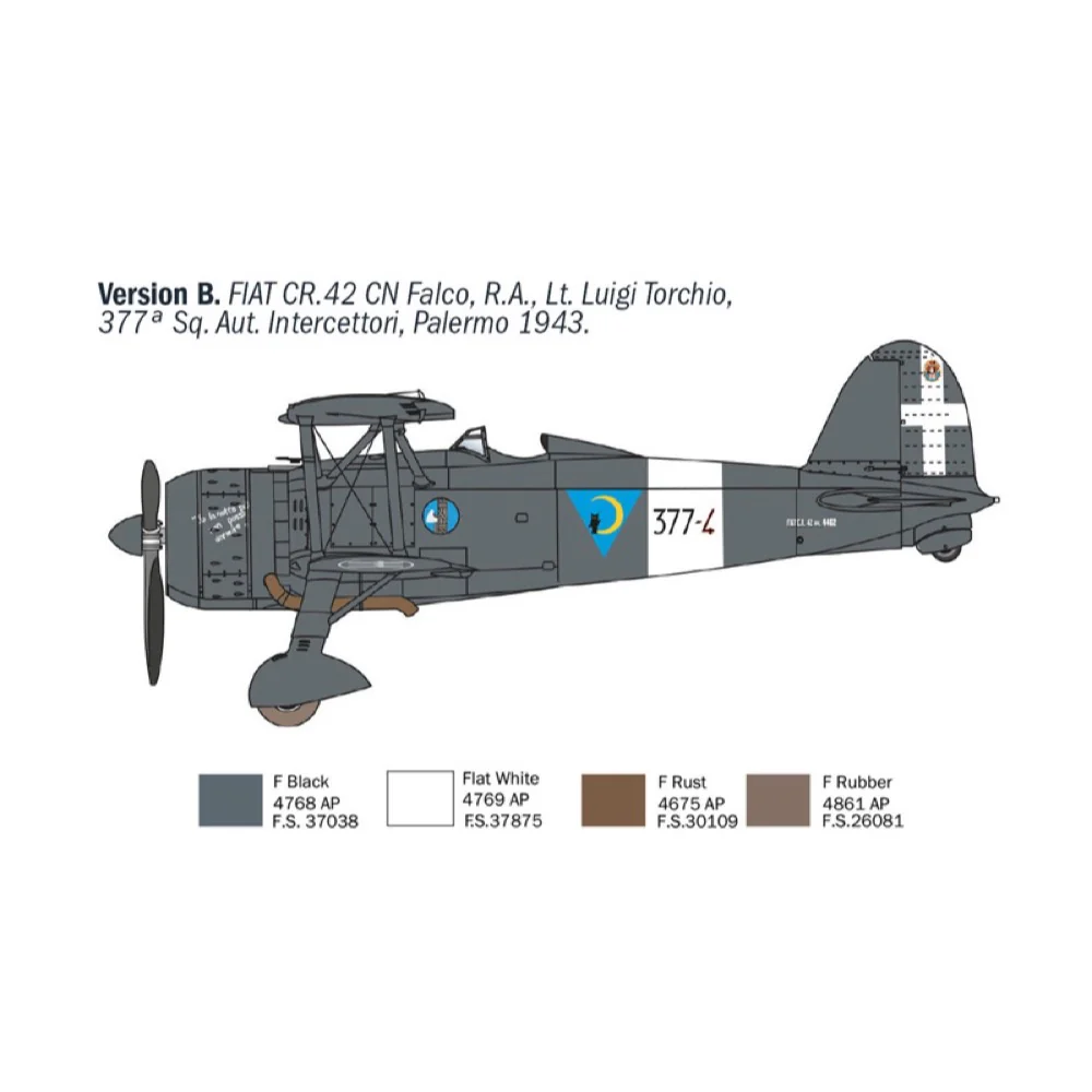 Italeri 1485S 1/72 FIAT CR.42 CN “Falco” Night Fighter - Image 5