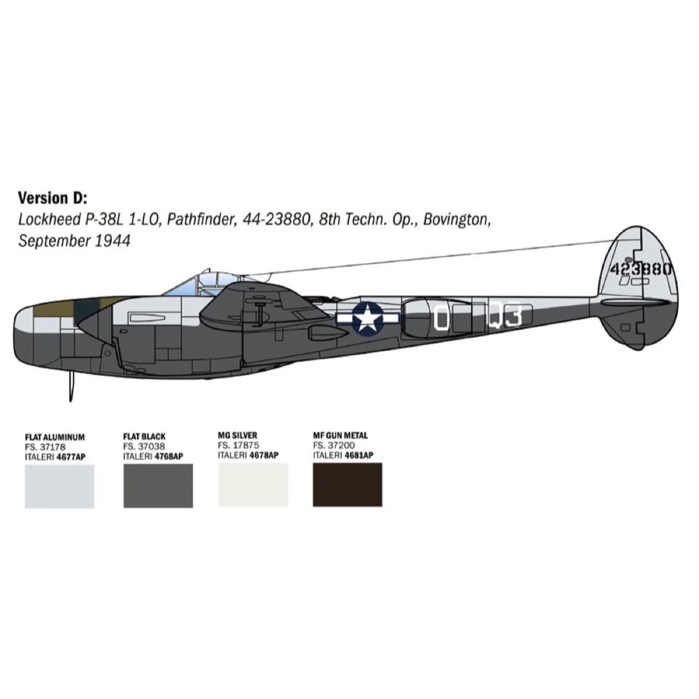 Italeri 2834S 1/48 P-38J Lightning European Theatre Operations - Image 7