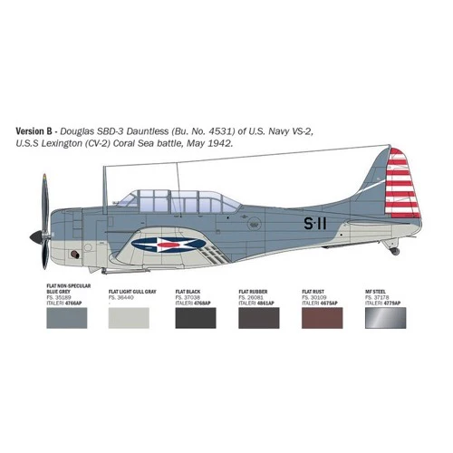 Italeri 2841S 1/48 USN SBD-3 Dauntless - Image 5