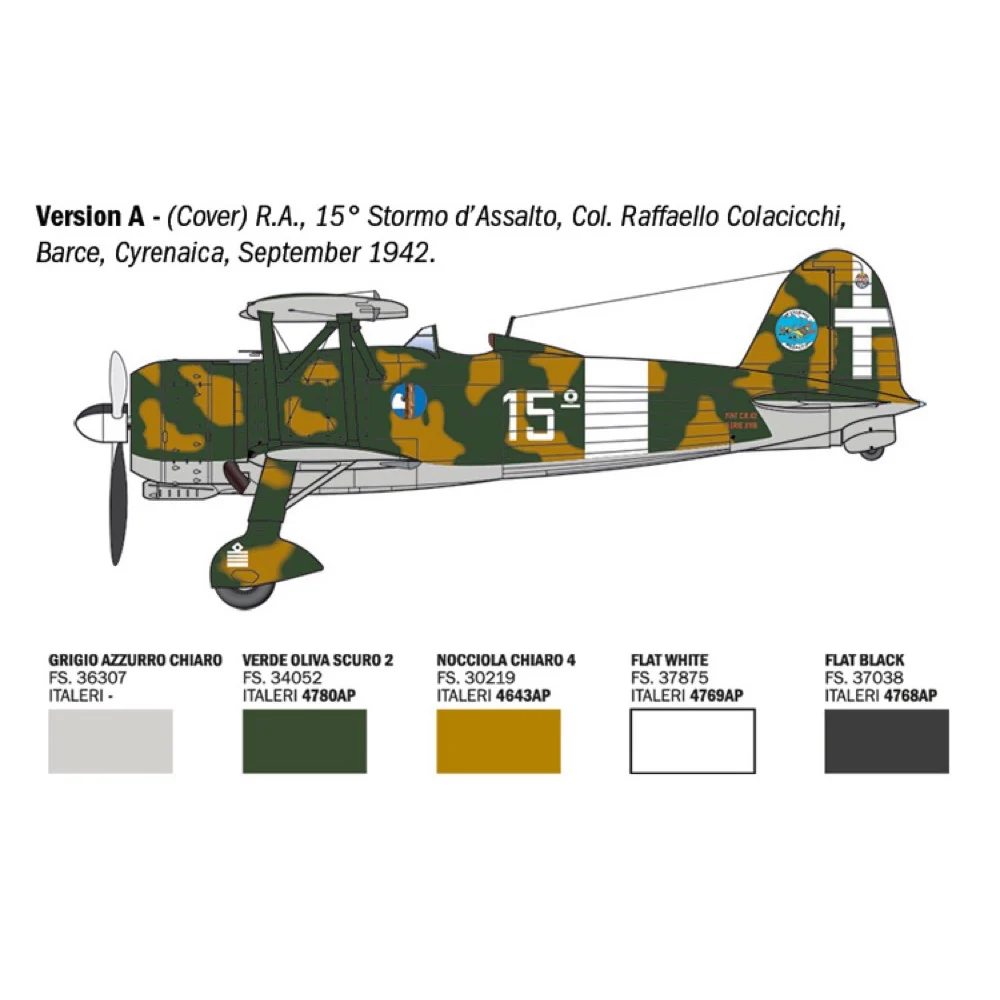 Italeri 2842S 1/48 Fiat CR.42 Falco Assault Night Fighter - Image 4