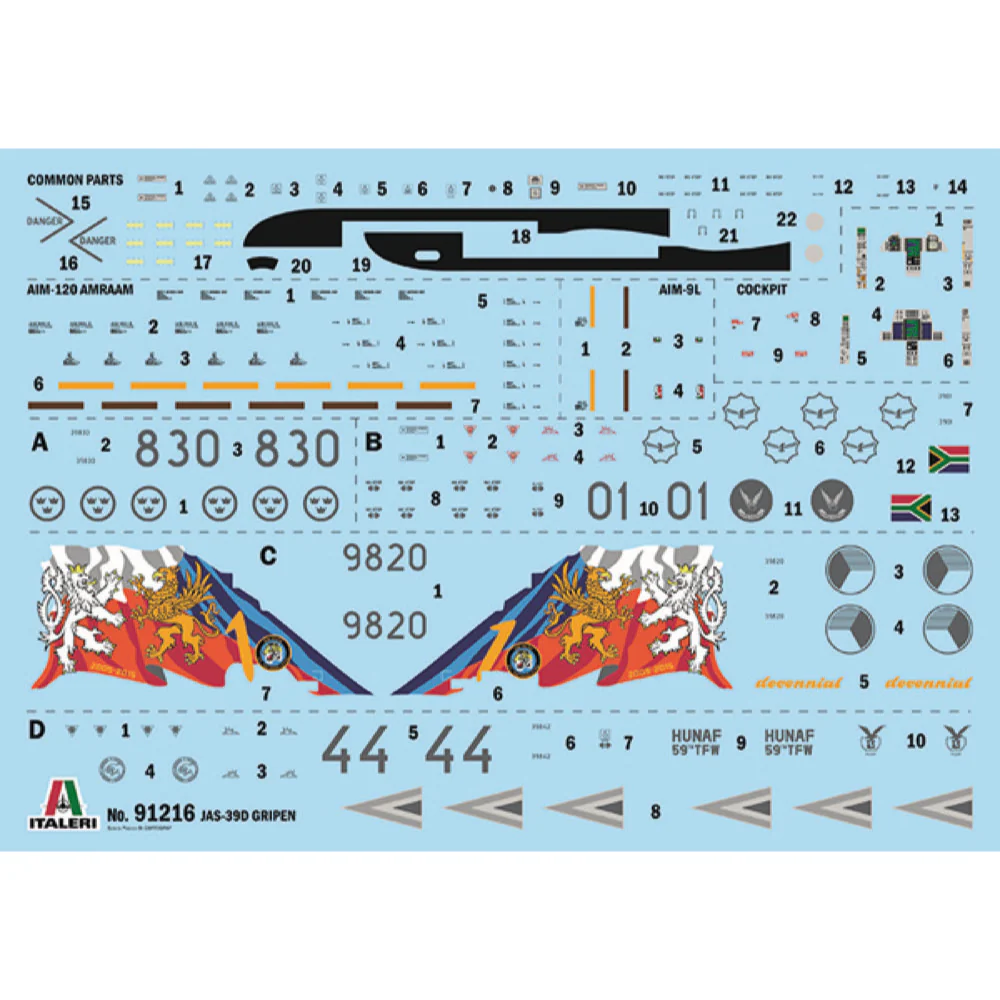 Italeri 91216 1/72 JAS-39 Twin Seater - Image 2