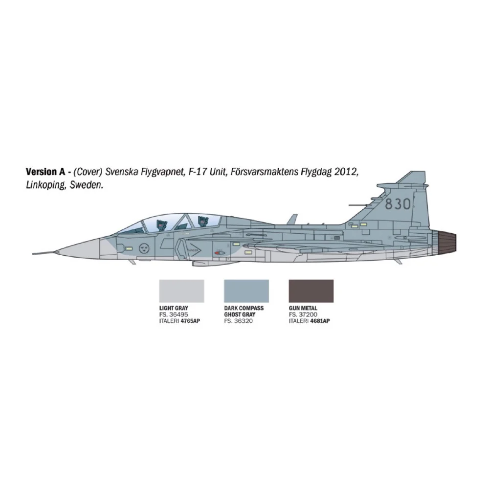 Italeri 91216 1/72 JAS-39 Twin Seater - Image 3