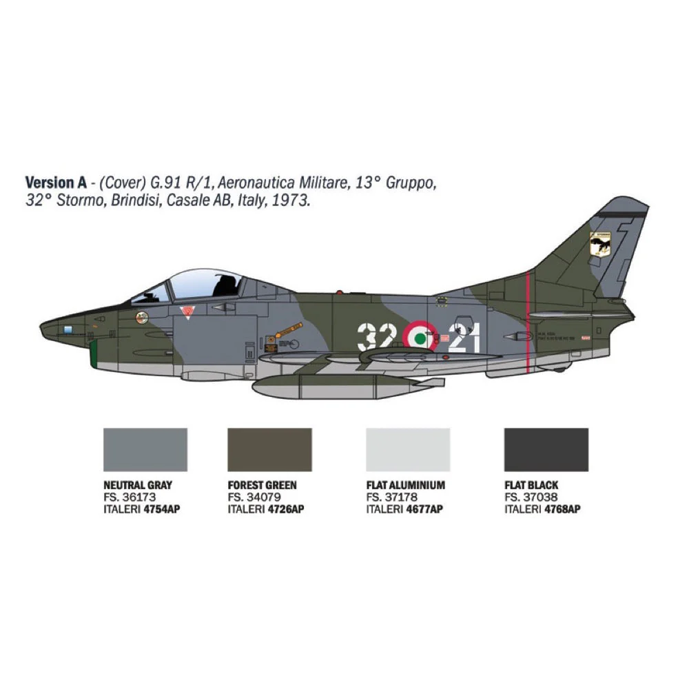 Italeri 92645 1/48 G.91 R1/R3 Gina - Image 3