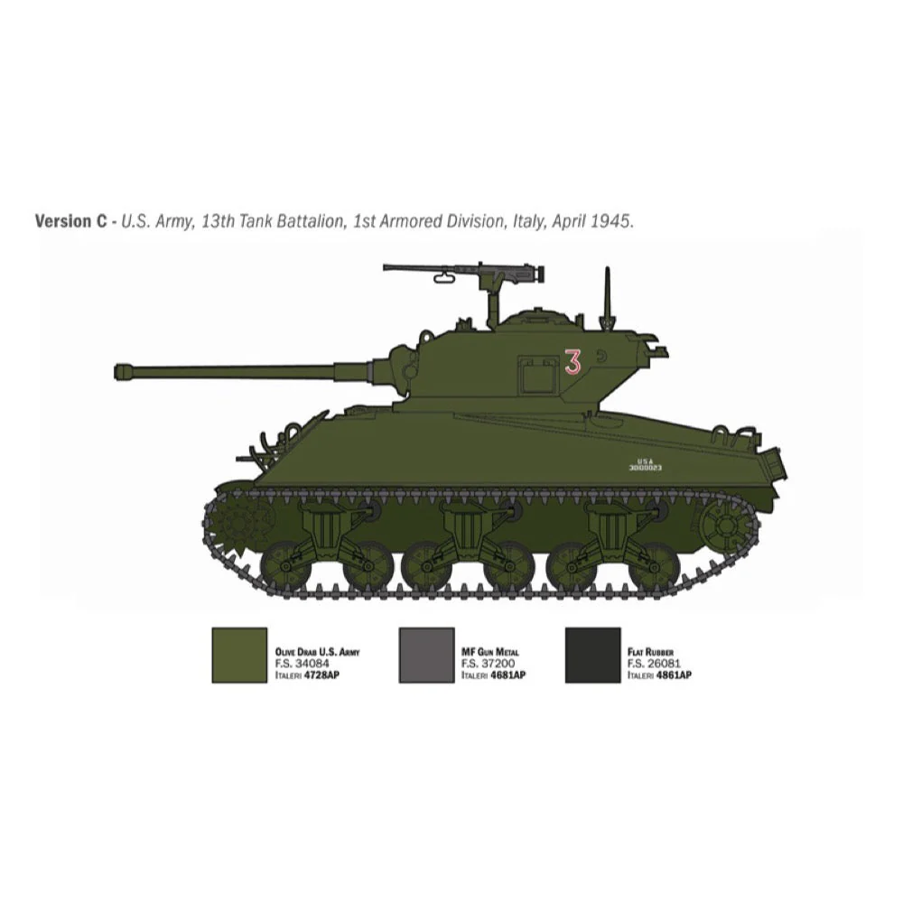Italeri 96440 1/35 Sherman M4A3 Wet - Image 5