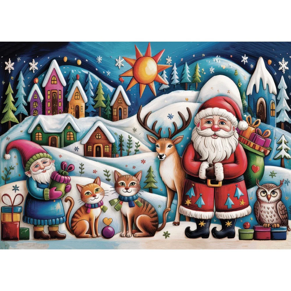 JaCaRou Boho Christmas 1000pc Jigsaw Puzzle - Image 2