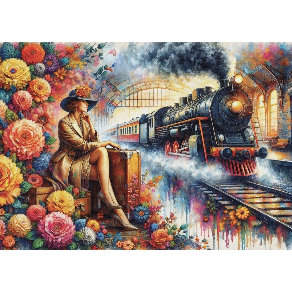JaCaRou Elegance Meets Steam 1000pc Jigsaw Puzzle - Image 2