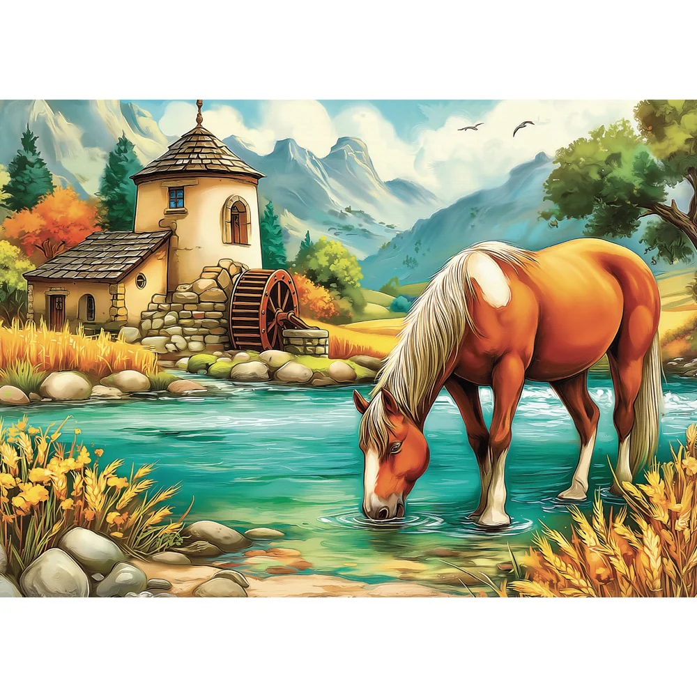 JaCaRou Millstream Pause 1000pc Jigsaw Puzzle - Image 2