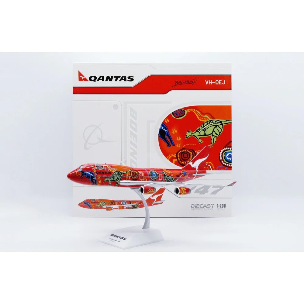 JC WINGS XX20377 1/200 Qantas Boeing 747-400 Wunala with GE engine Reg VH-OEJ With Stand - Image 2