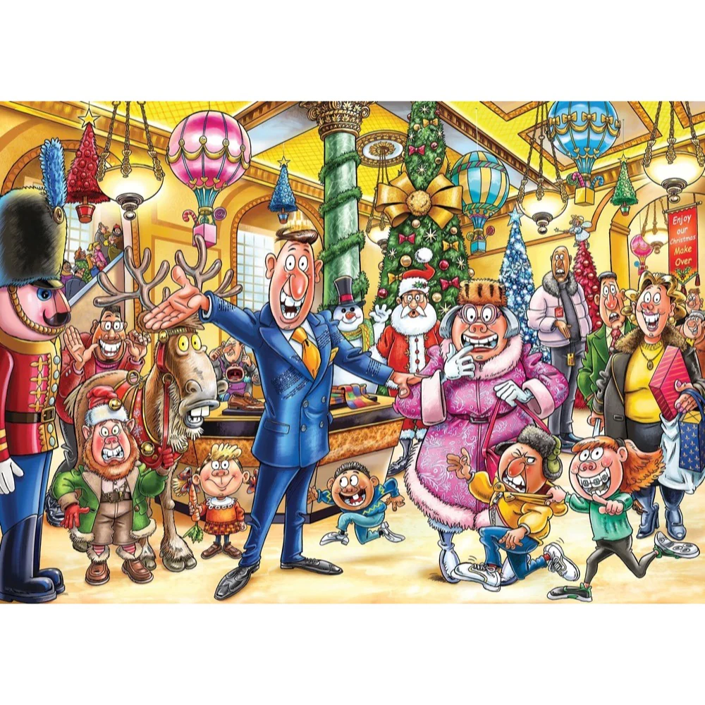 Jumbo Wasgij Christmas No.21, 2 x 1000pc Jigsaw Puzzles - Image 2