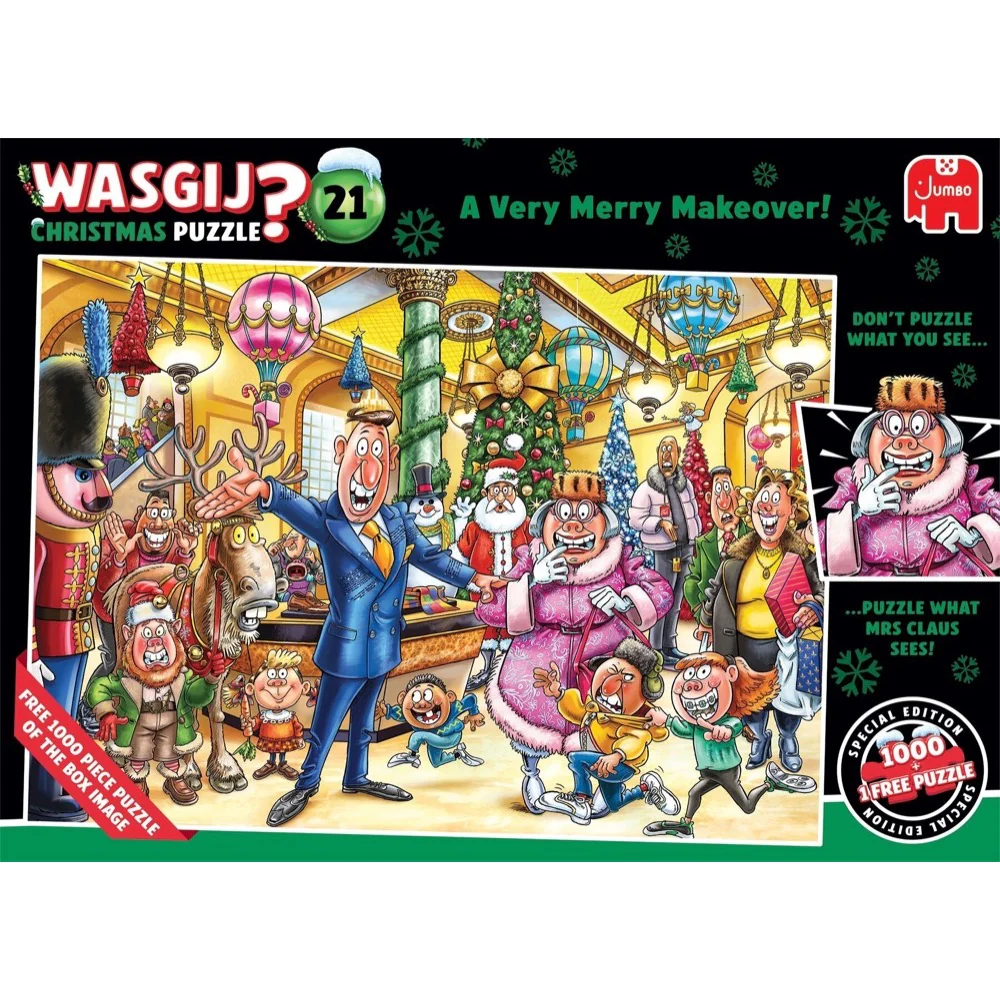 Jumbo Wasgij Christmas No.21, 2 x 1000pc Jigsaw Puzzles - Image 3